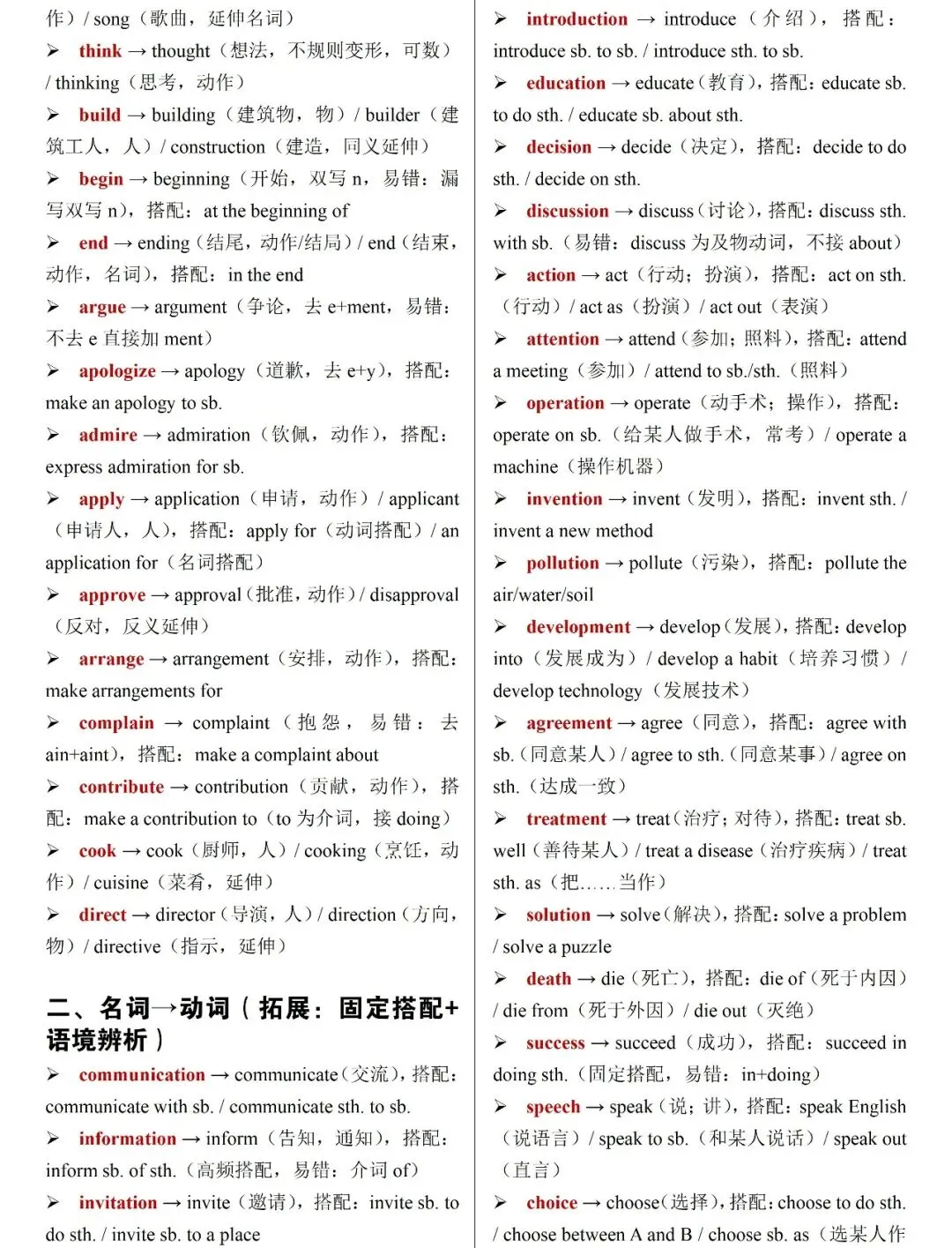 中考必背:2026中考英语高频词汇变形归纳,考前复习直接用! 第2张