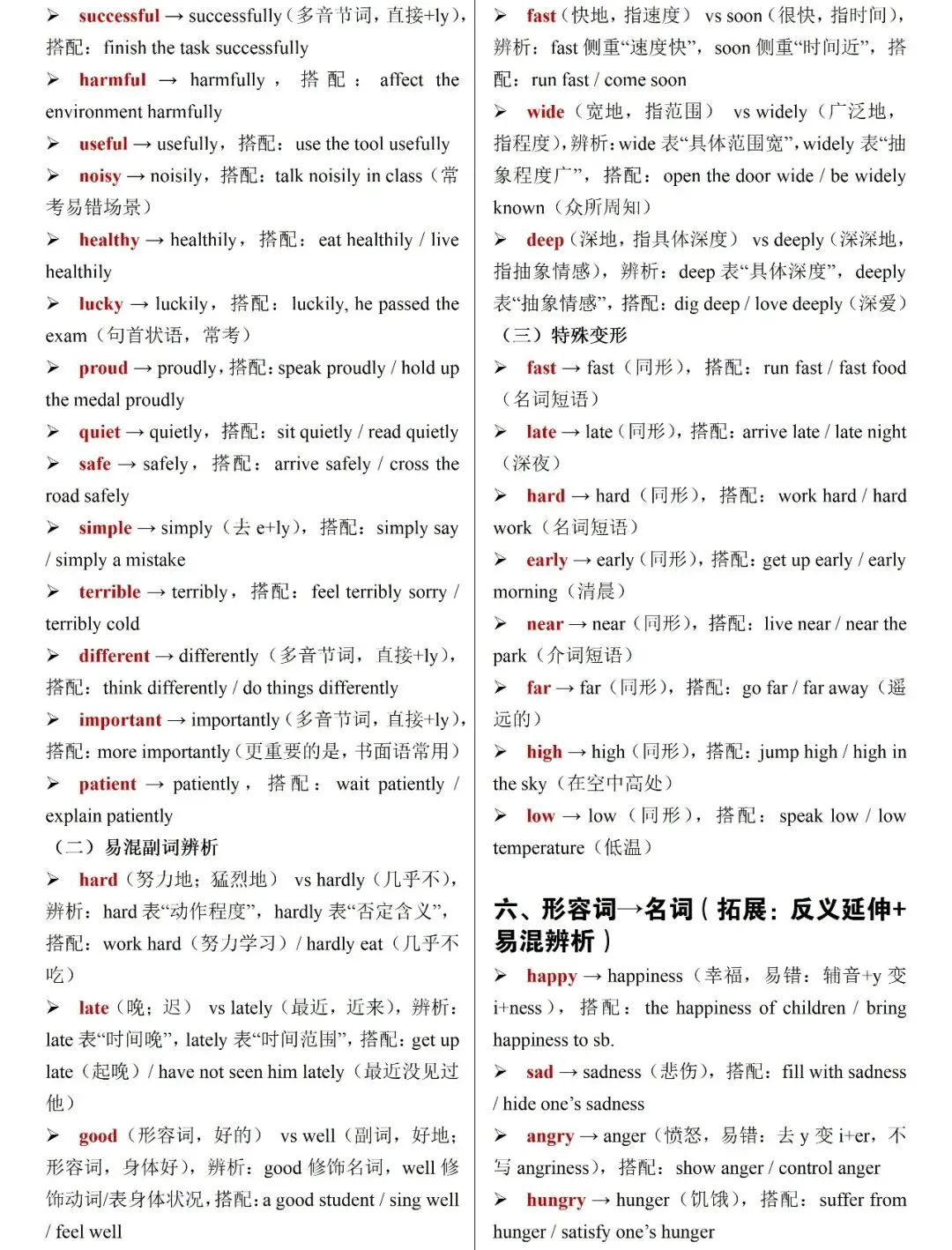 中考必背:2026中考英语高频词汇变形归纳,考前复习直接用! 第6张