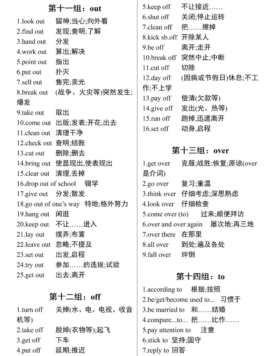 中考必背:中考英语一定要背的400个重点短语,阅读完型填空稳了,可打印 快收藏 第5张