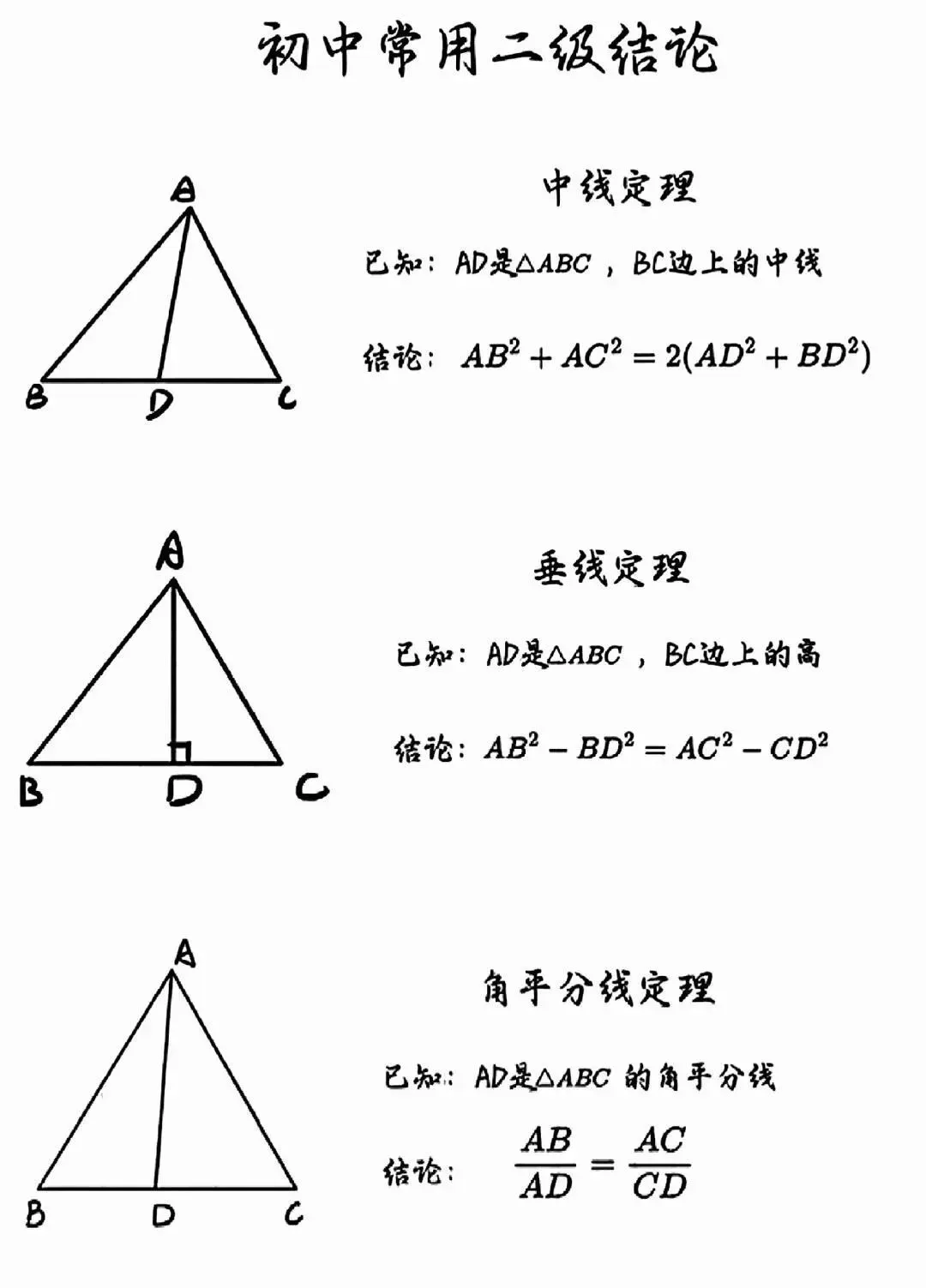 中考数学 | 初中常用的二次结论(定理、公式) 第2张