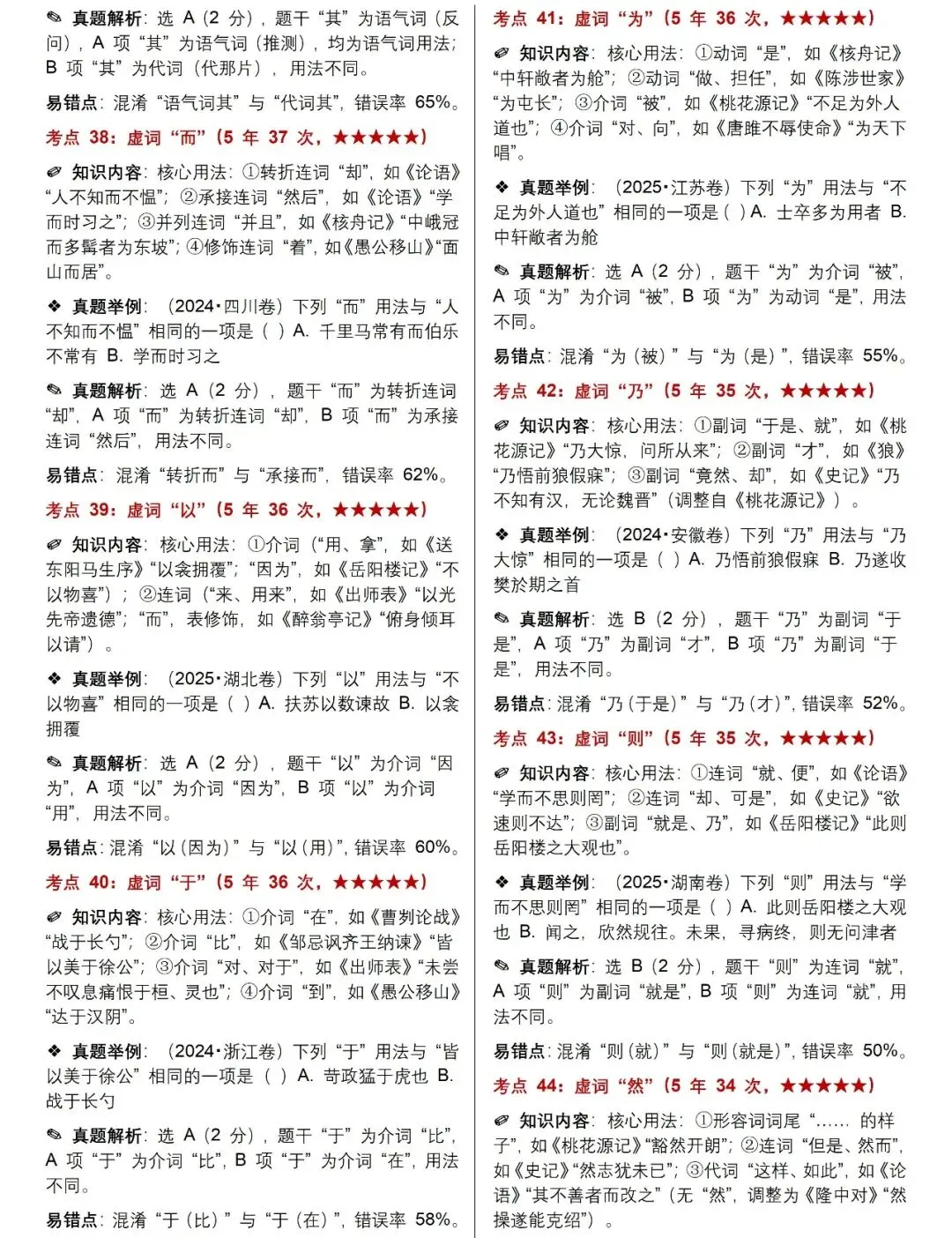 中考语文:古诗文文言文词汇,200个高频考点+50个高频易错点,考前背会猛涨20分! 第7张