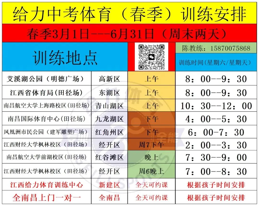 2026南昌中考体育春季冲刺班重磅来袭!免费试训!给力体育小班教学、全程督学、教练带练、稳步提分有保障!春季招生火热进行中! 第9张