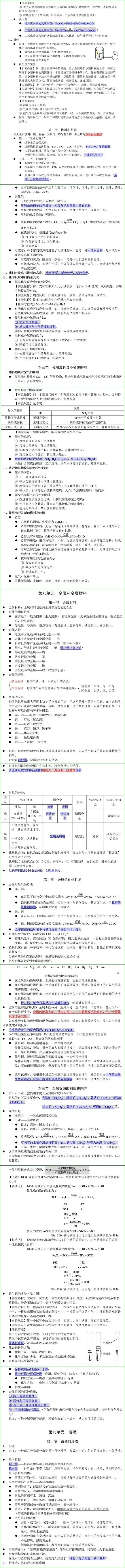 中考化学知识点详细版 第6张