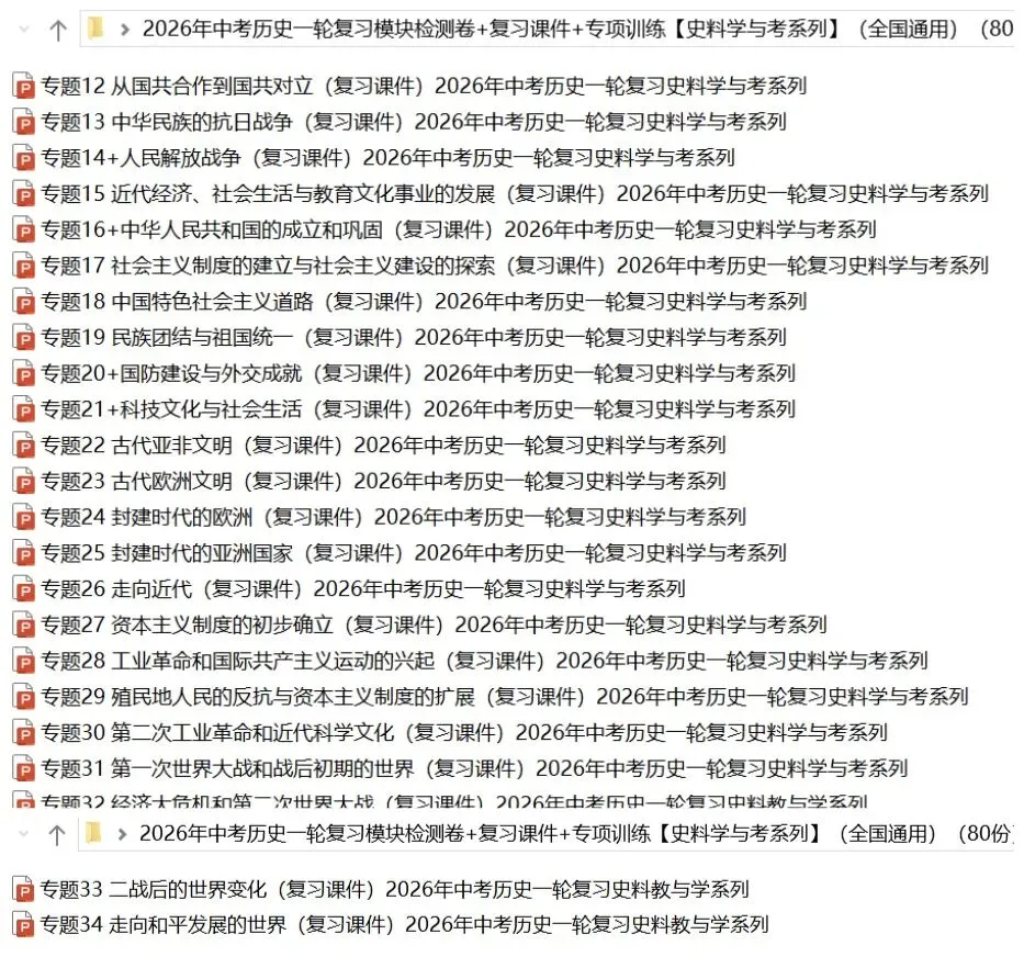 2026年中考历史:一轮复习史料学与考:模块检测卷+复习课件+专项训练+拓展练80份含答案解析(全国通用)完整电子版文档可下载打印 第8张