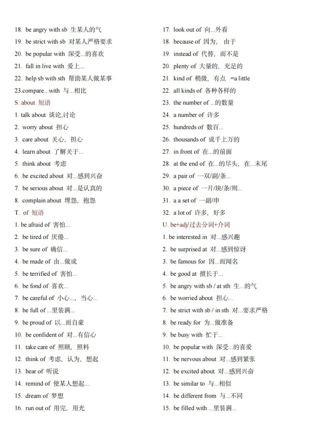 【中考英语】500个必背重点英语短语 第6张