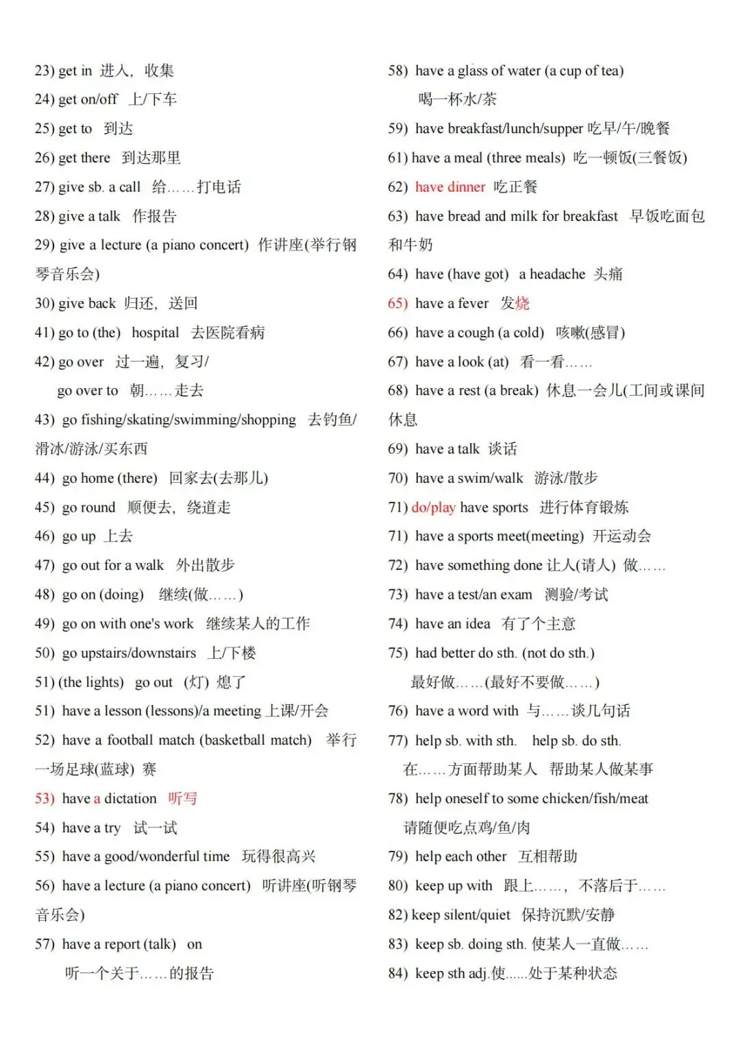 【中考英语】500个必背重点英语短语 第8张