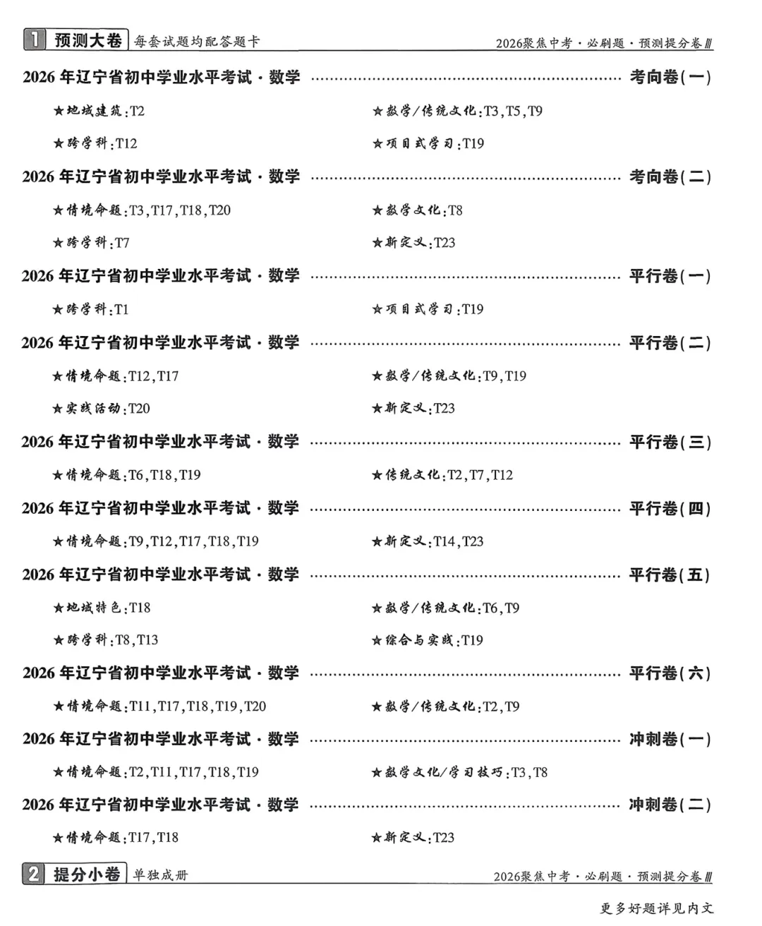 2026《聚焦中考•必刷题预测提分卷》七科 第2张