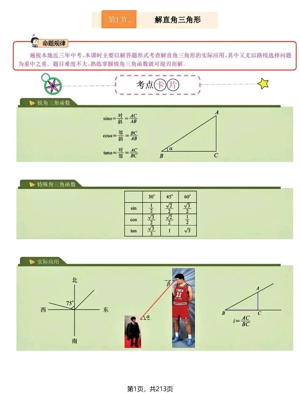 中考培优:解三角形专题突破 第1张