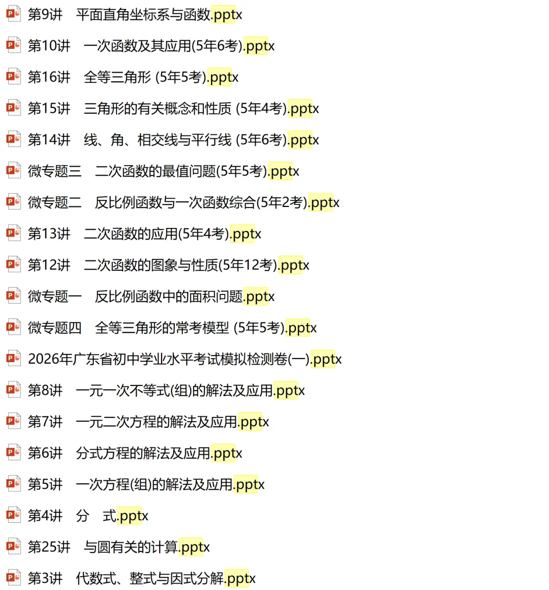 2026版导与练中考总复习数学配套ppt课件(共80+份ppt文件) 第9张
