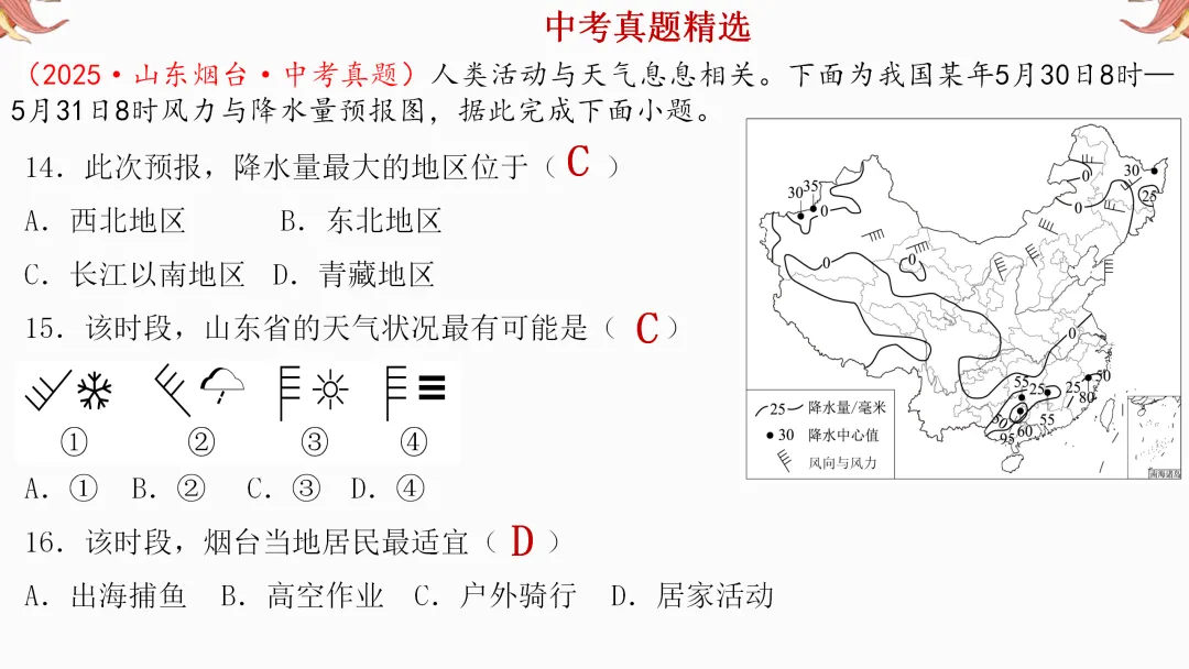 2026年中考地理复习【第一轮】 | 课题3《天气和气候》,欢迎大家加入会员群,享受更多优惠! 第23张