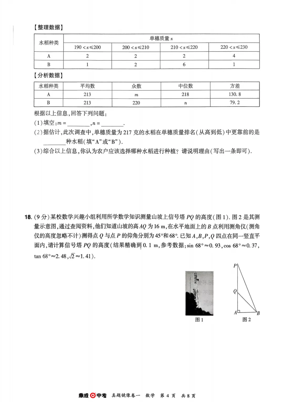 2026年河南中考数学仿真卷(镜像卷) 第4张