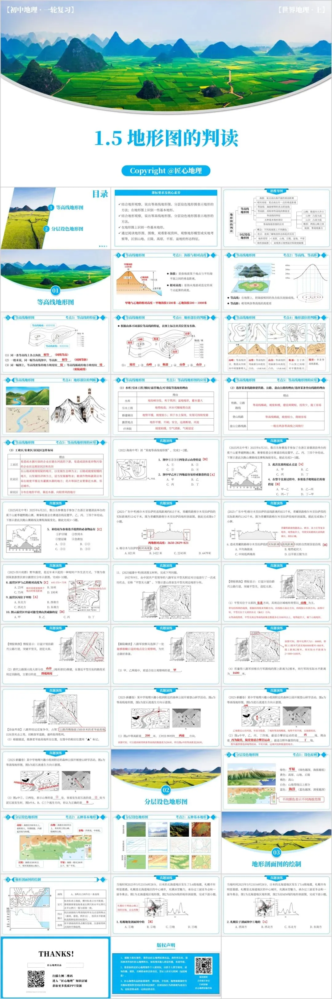 新教材 | 中考一轮复习·地形图的判读(课件+导学单+练习题) 第5张