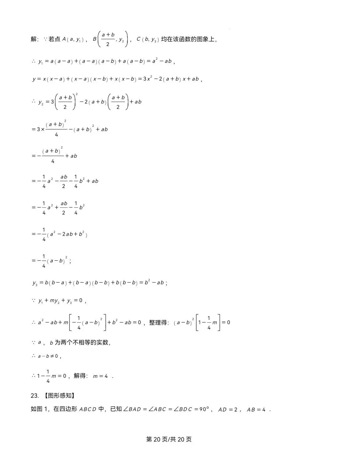 2025年山东省中考数学试题含答案解析(省统考卷) 第29张