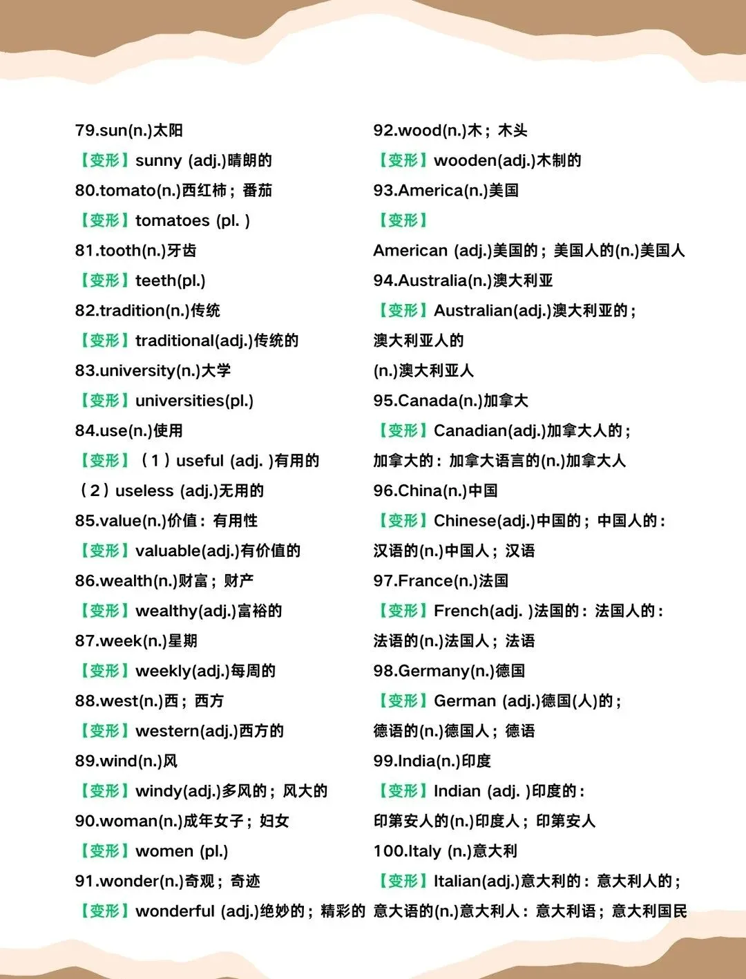 2026英语中考一定要背的365个高频词! 第6张