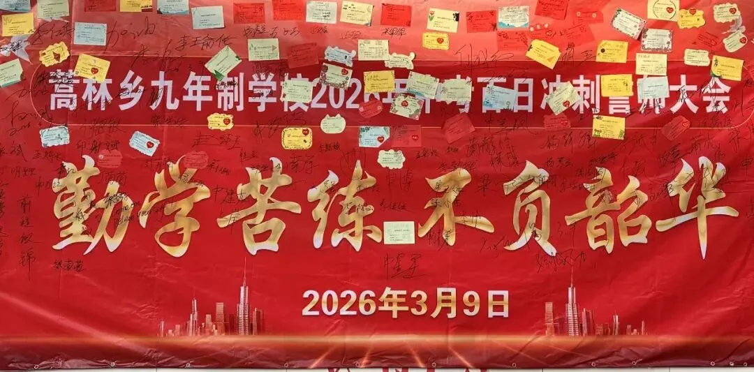 蒿林乡九年制学校举办2026年中考百日冲刺誓师大会 第39张