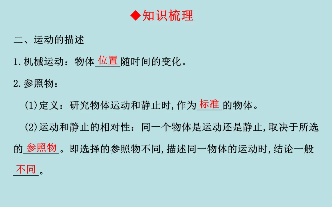 中考复习——第一章《机械运动》课件分享 第6张