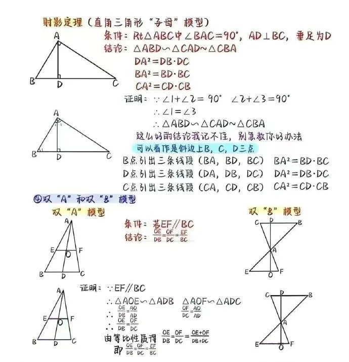 中考数学:16个相似模型 第2张