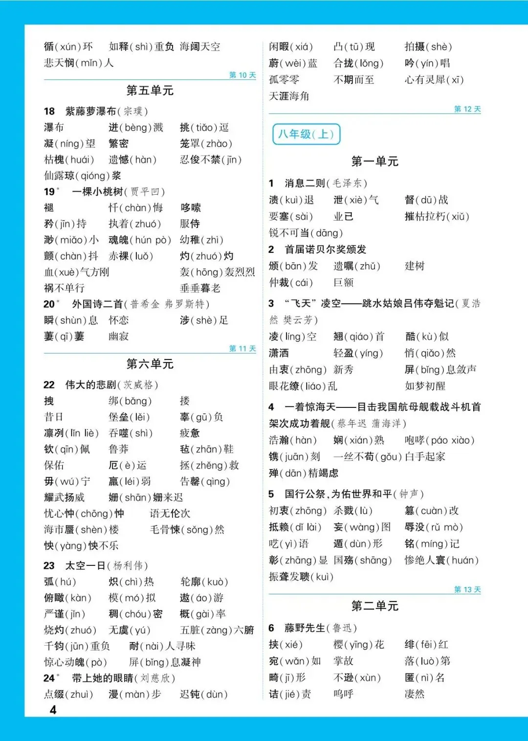 中考语文必背知识点 第5张