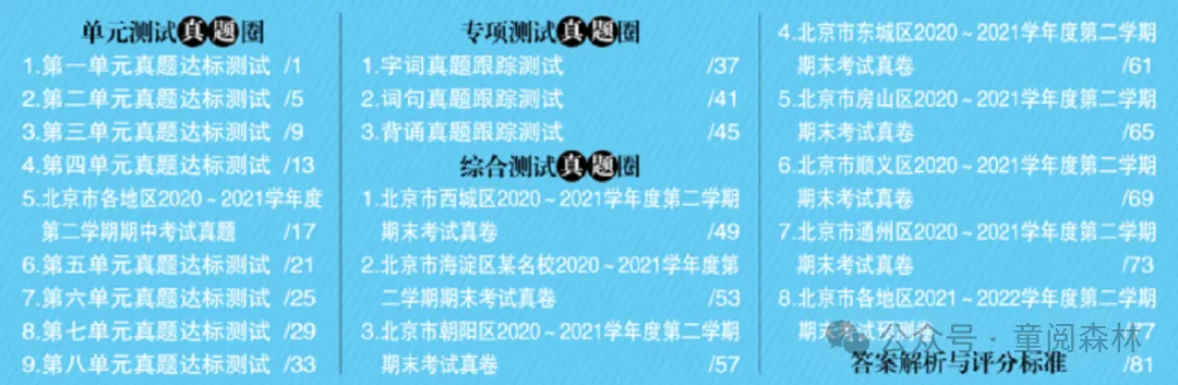 最新版【真题圈】来啦!练尽北京市近三年的考试真题!依托于北京各学校内部考试,由北京各大教区委员编写的一套,小学/初中可选 第4张
