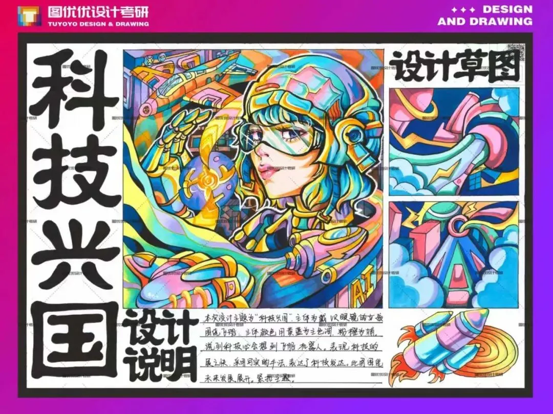 【图优优·真题解析】超详细!2026年石家庄铁道大学视觉传达手绘解析,为你点亮指路明灯,不容错过! 第54张