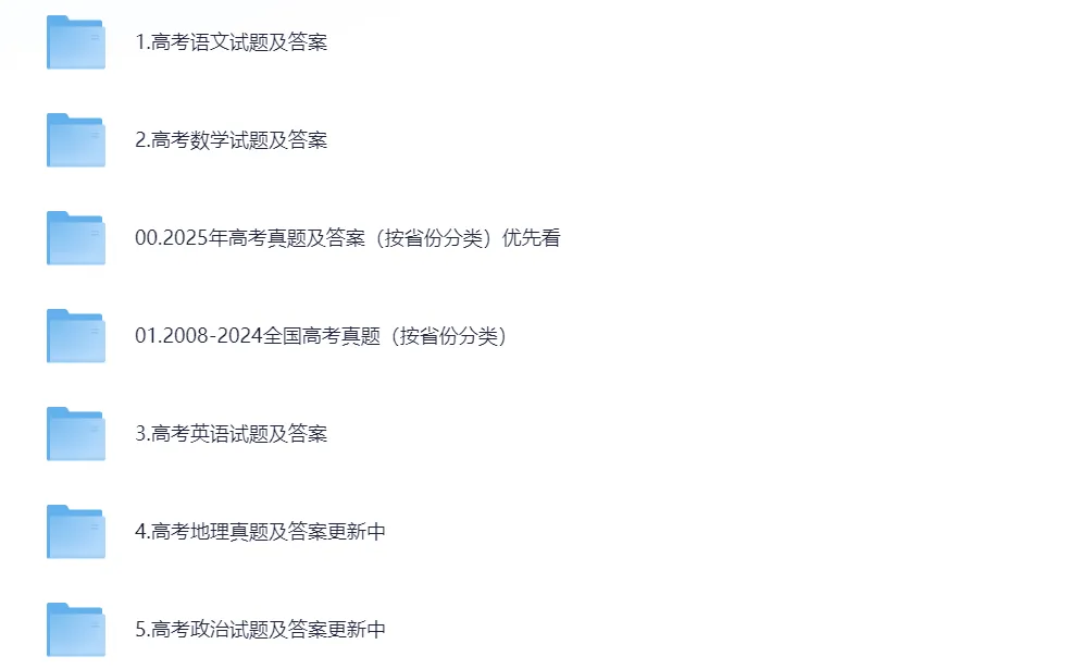 【全国高考真题】2010-2025年高考真题试题与答案电子打印版pdf含历年解析汇总 第2张