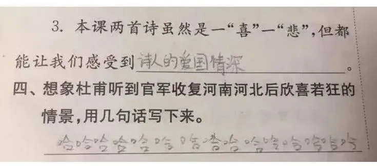 小学生0分试卷遭曝光,给我头笑掉了哈哈哈哈哈哈哈哈 第38张