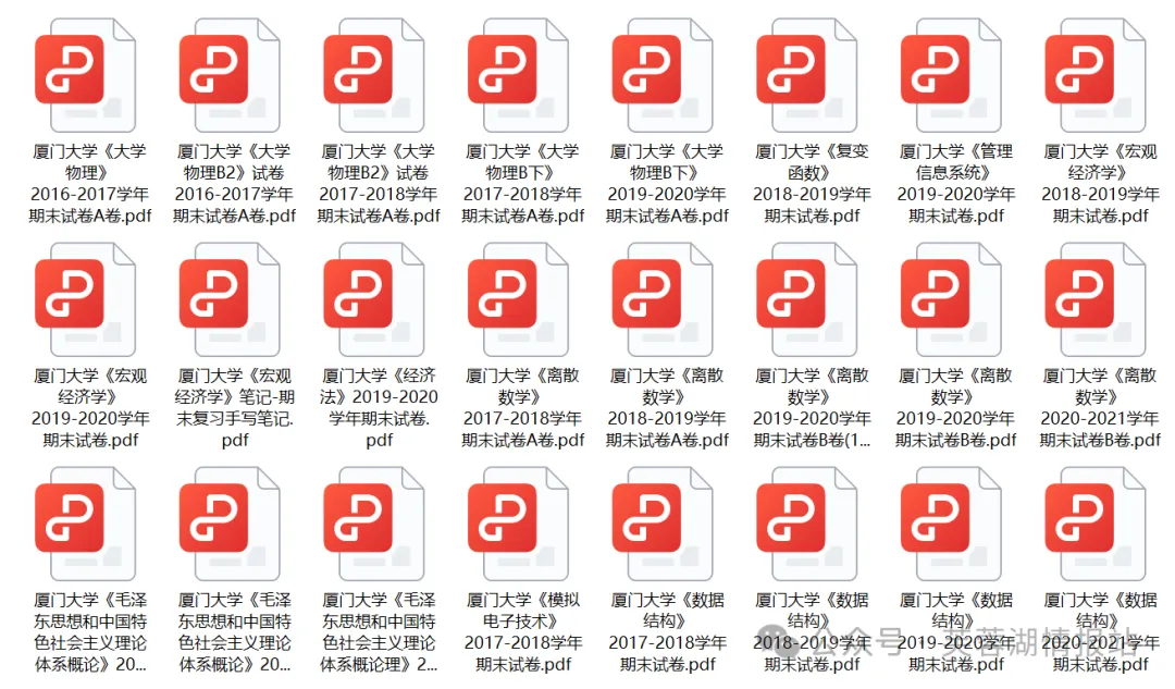 厦门大学历年期中期末真题来了~ 第3张