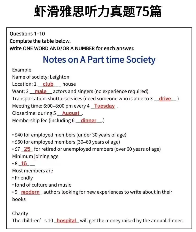 虾滑老师雅思听力真题合集 75篇(含音频+PDF) 第6张