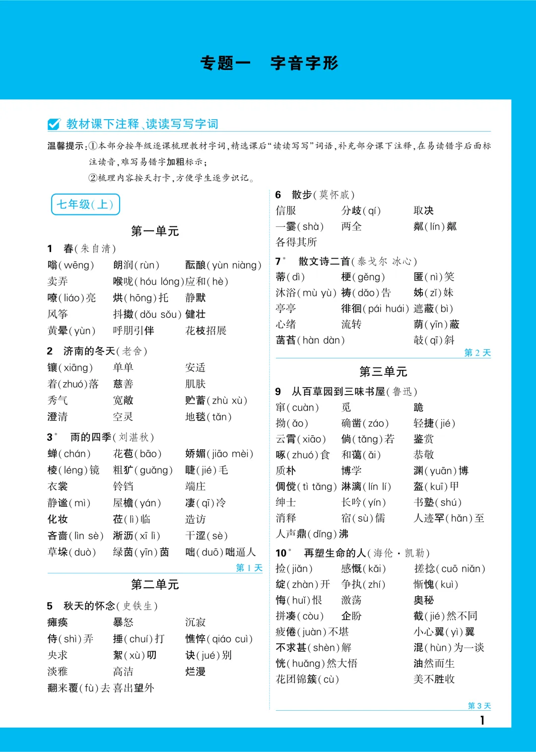 中考知识记背一本通 第2张