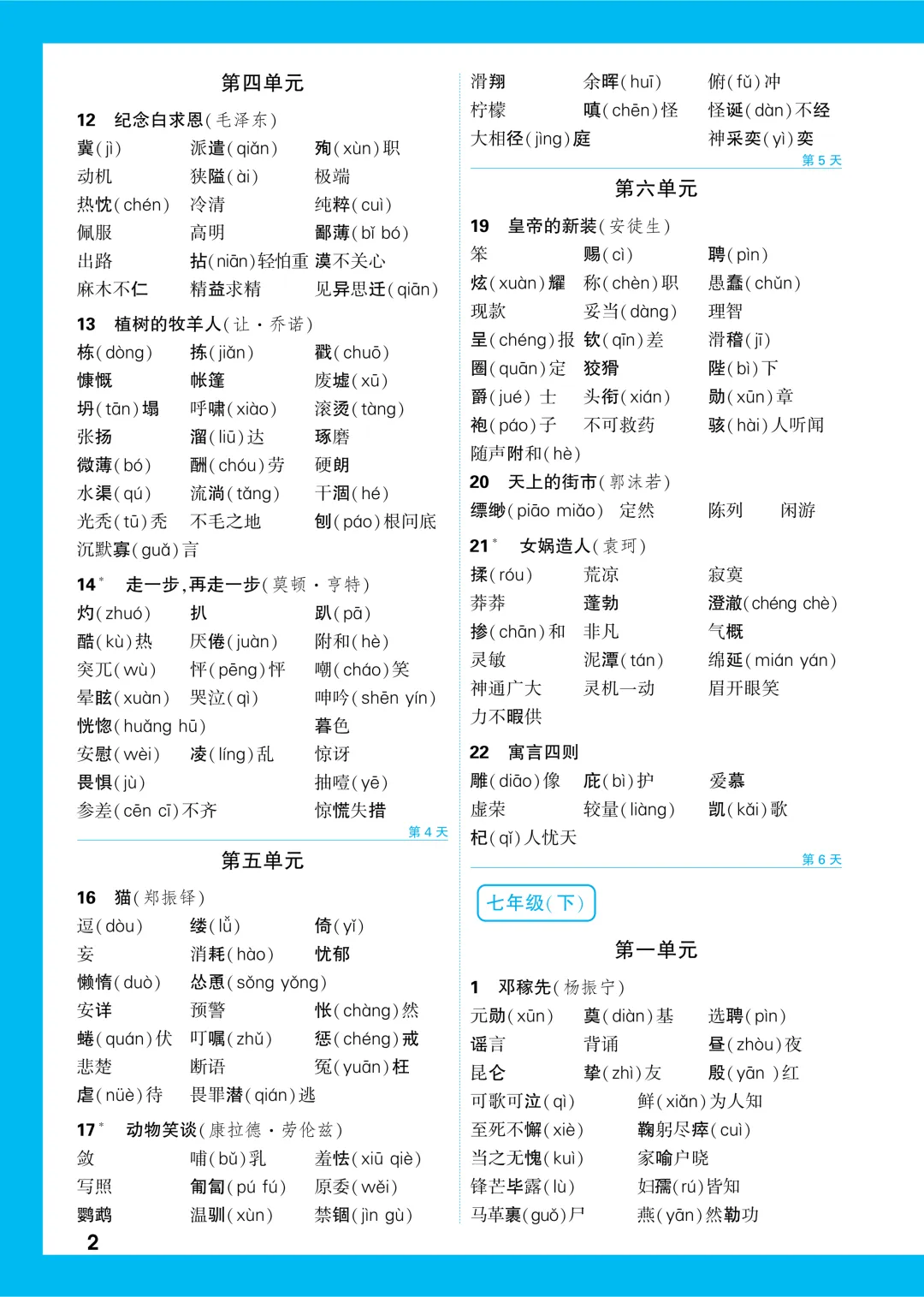 中考知识记背一本通 第3张