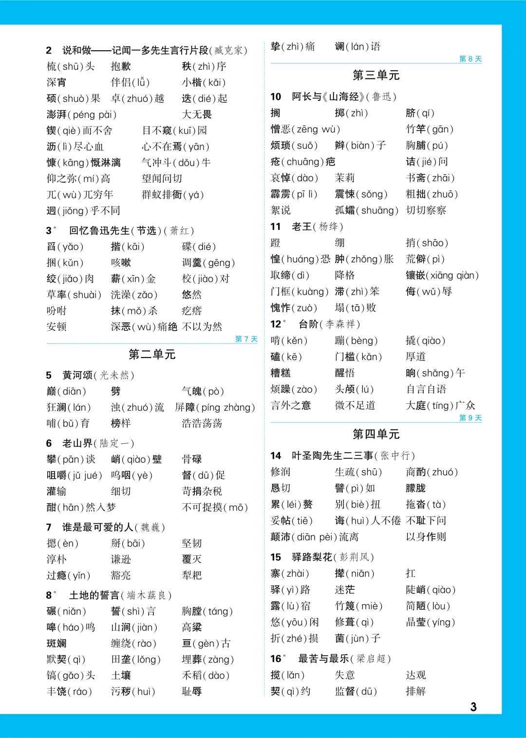 中考知识记背一本通 第4张