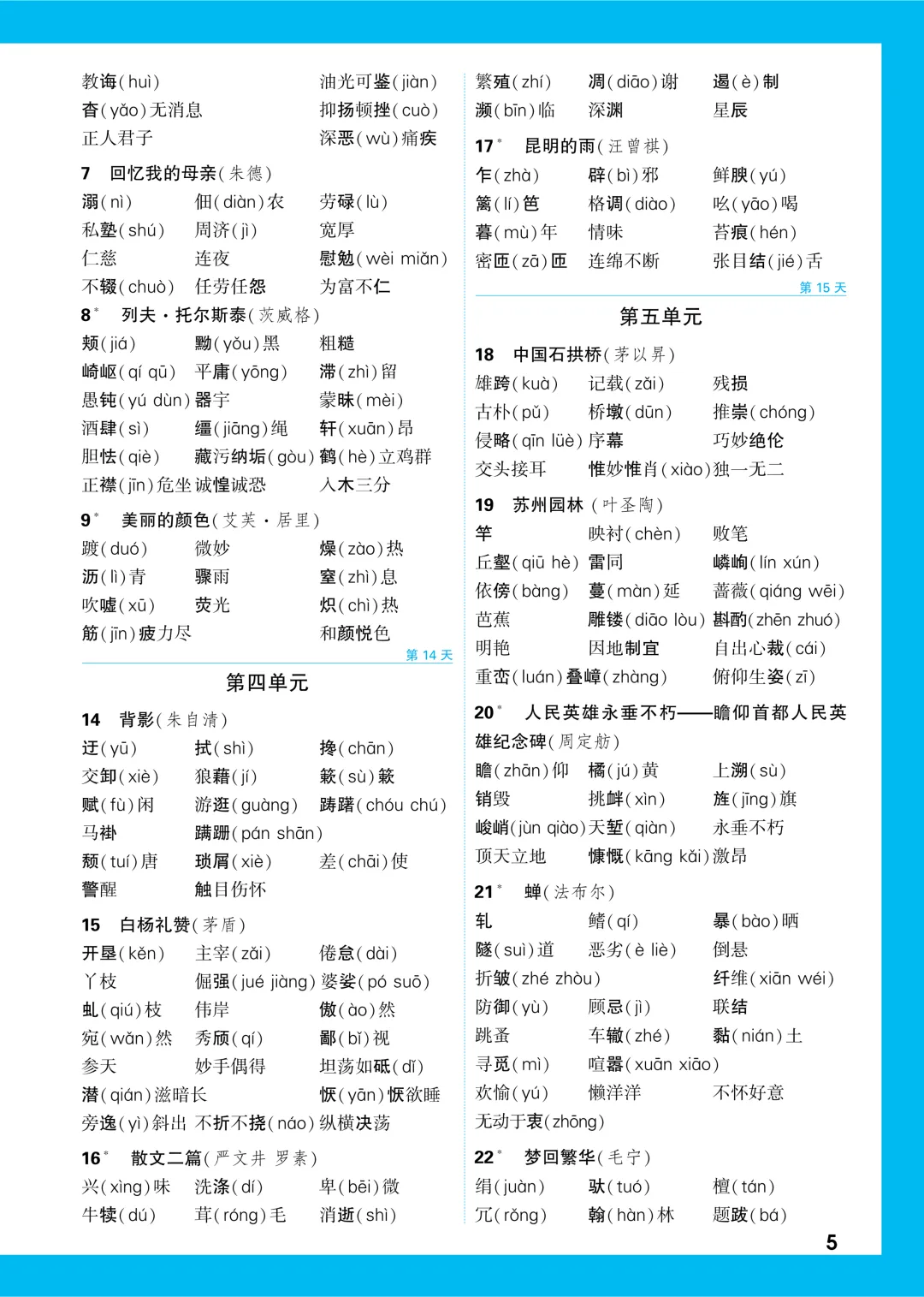 中考知识记背一本通 第6张