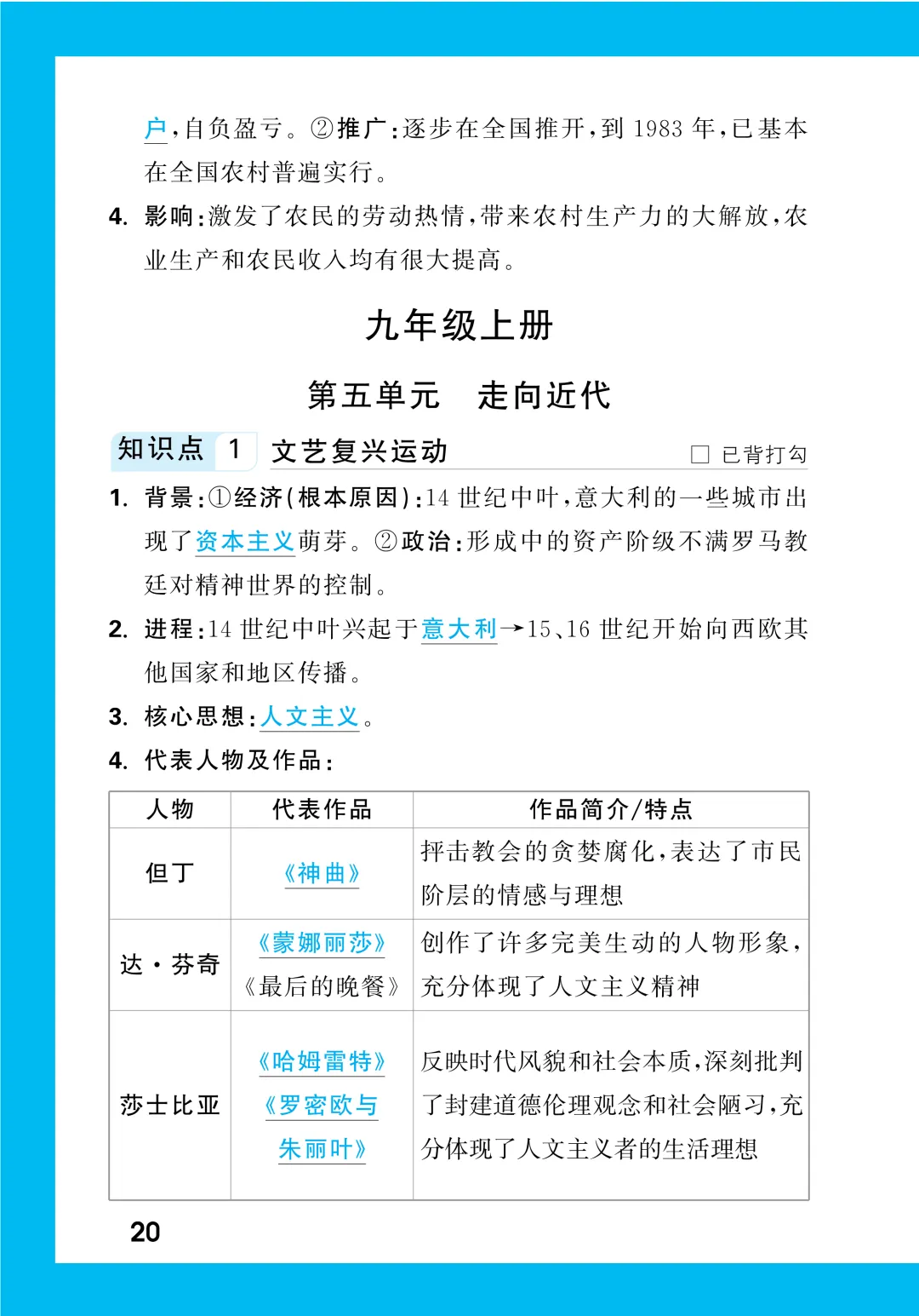 中考知识记背一本通 第216张