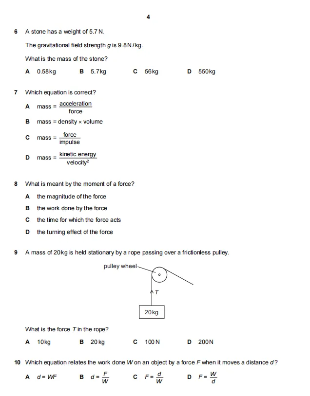 2025年5月大考IGCSE物理真题及答案解析,电子版免费领取 第9张