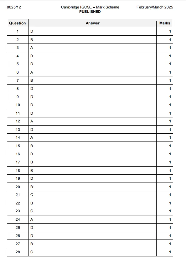 2025年5月大考IGCSE物理真题及答案解析,电子版免费领取 第11张