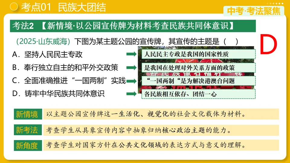 【中考复习】|专题19:民族团结与祖国统一 第13张