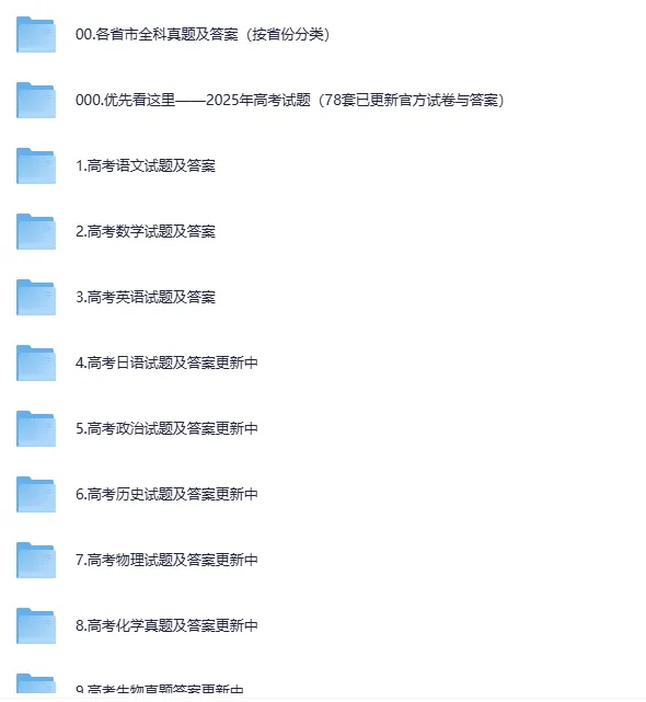 高考真题!2025年各省高考真题全科试卷及答案解析含历年真题电子版pdf 第2张