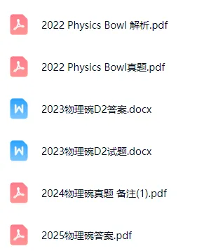 即将开考!物理碗竞赛真题及答案解析(2007-2025)+最新版公式表,免费领取 第4张