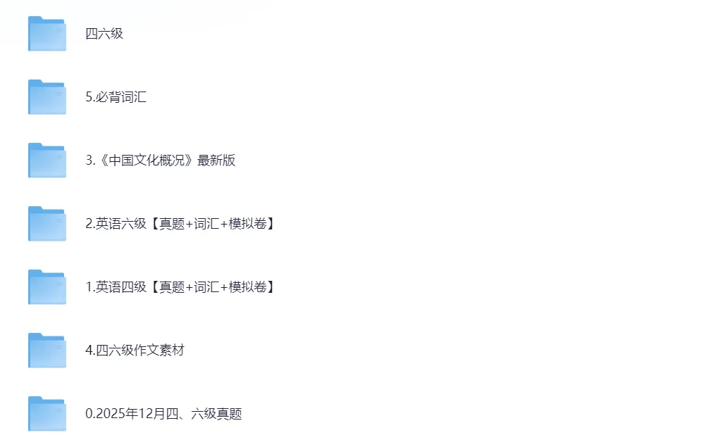 大学英语四六级历年真题试卷(2015-2025年12月)及答案解析pdf可下载 第2张