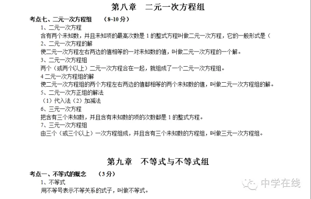 中考数学必考知识点大全 第16张