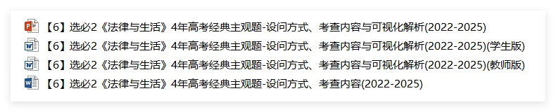 真题汇编 | 选必2《法律与生活》4年高考经典主观题(设问方式、考查内容与可视化解析) 第2张