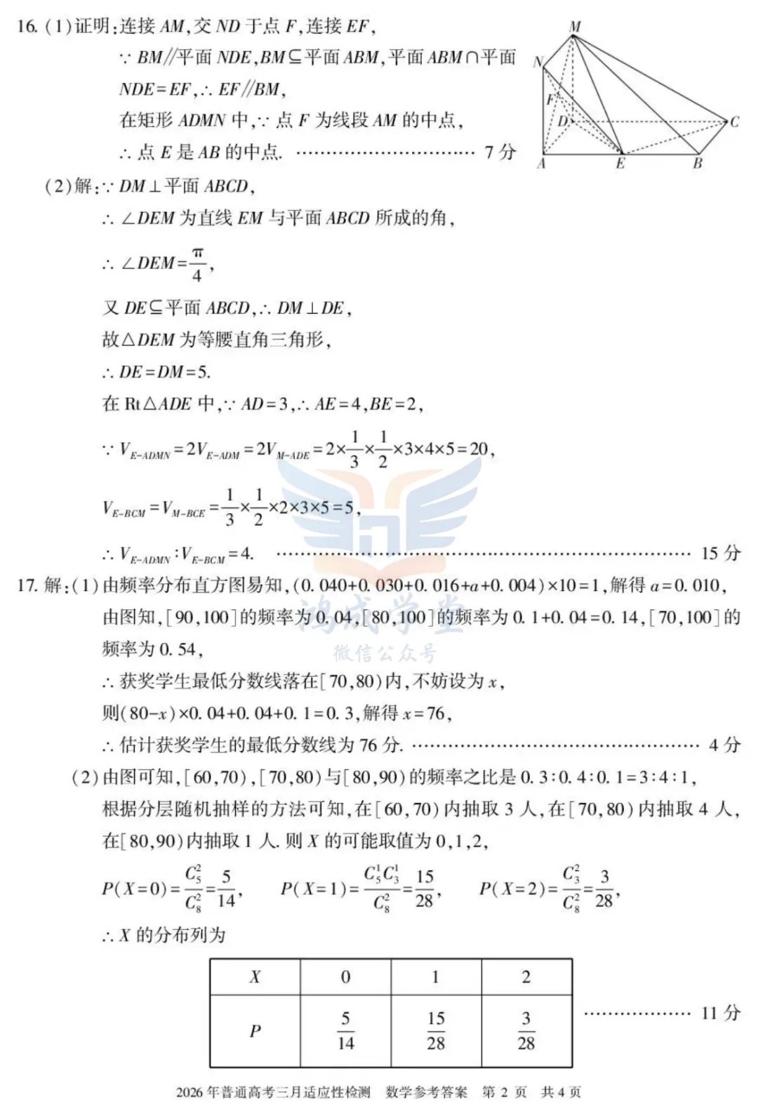 新疆2026年普通高考三月适应性检测|试卷含解析(下载链接) 第8张