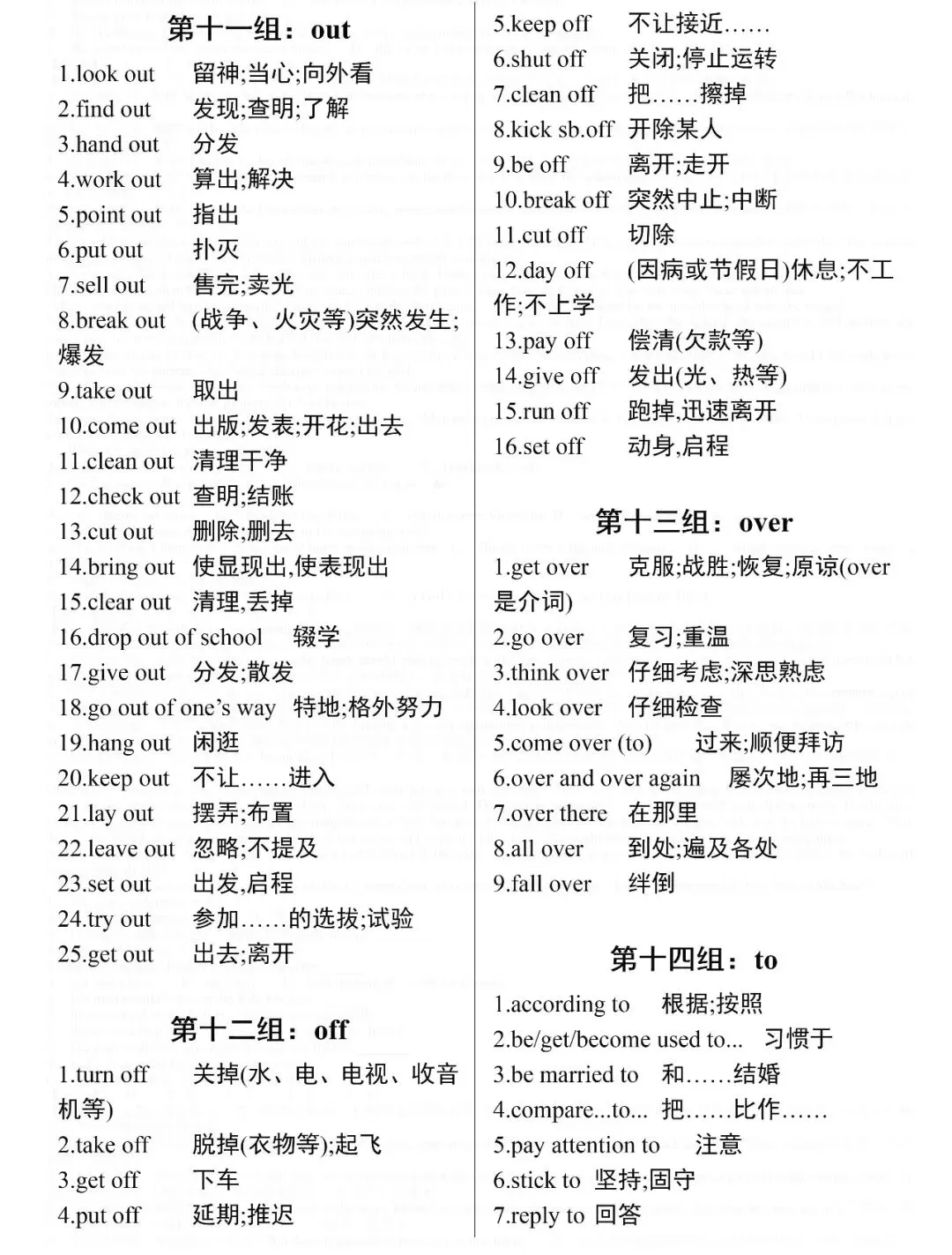 中考必背:2026中考英语一定要背的重点短语、高频词汇、词汇变形 第5张