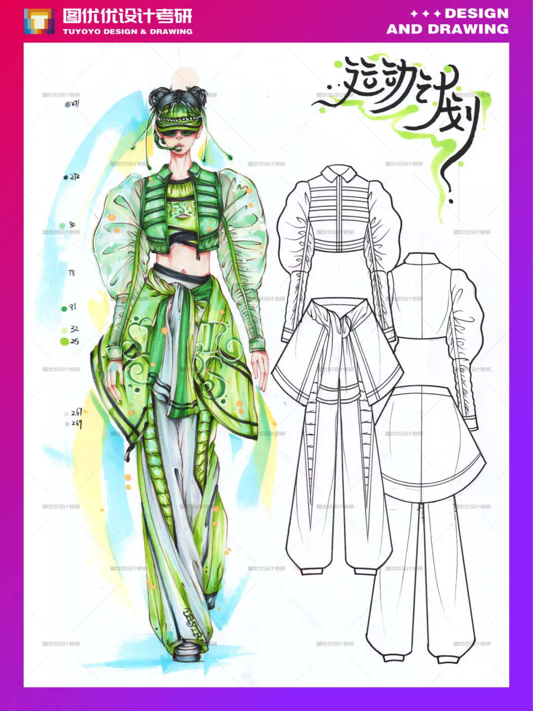 【图优优·真题解析】不容错过!2026年天津工业大学服装设计手绘超详细解析,为你点亮指路明灯,不容错过! 第60张