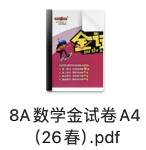 【金试卷系列】上海八年级下数学|金试卷满分训练测试 含答案 第2张