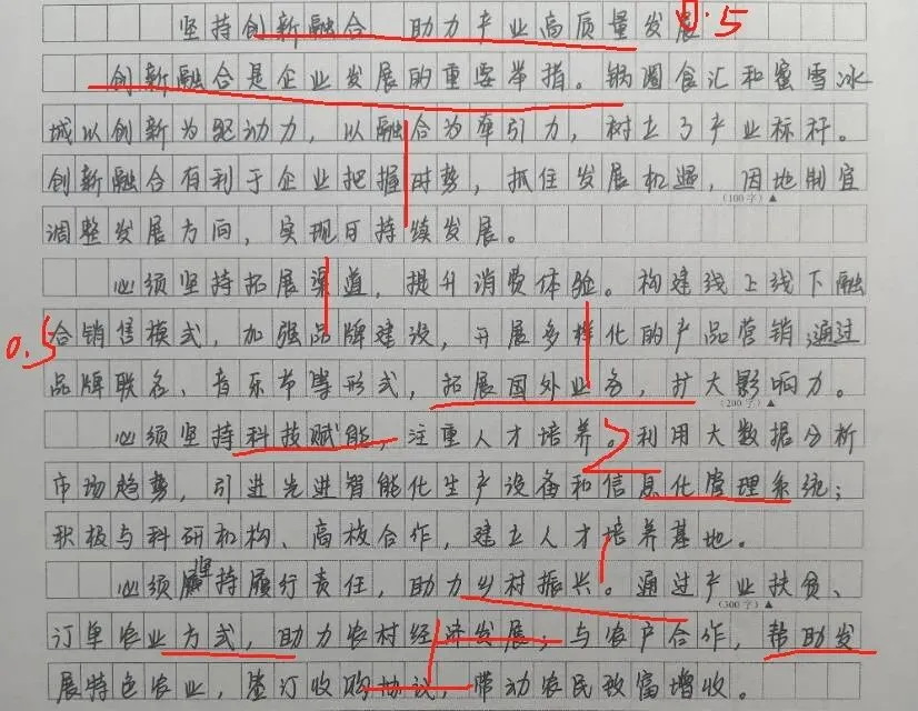 【真题批改】“创新·融合”短评 第2张