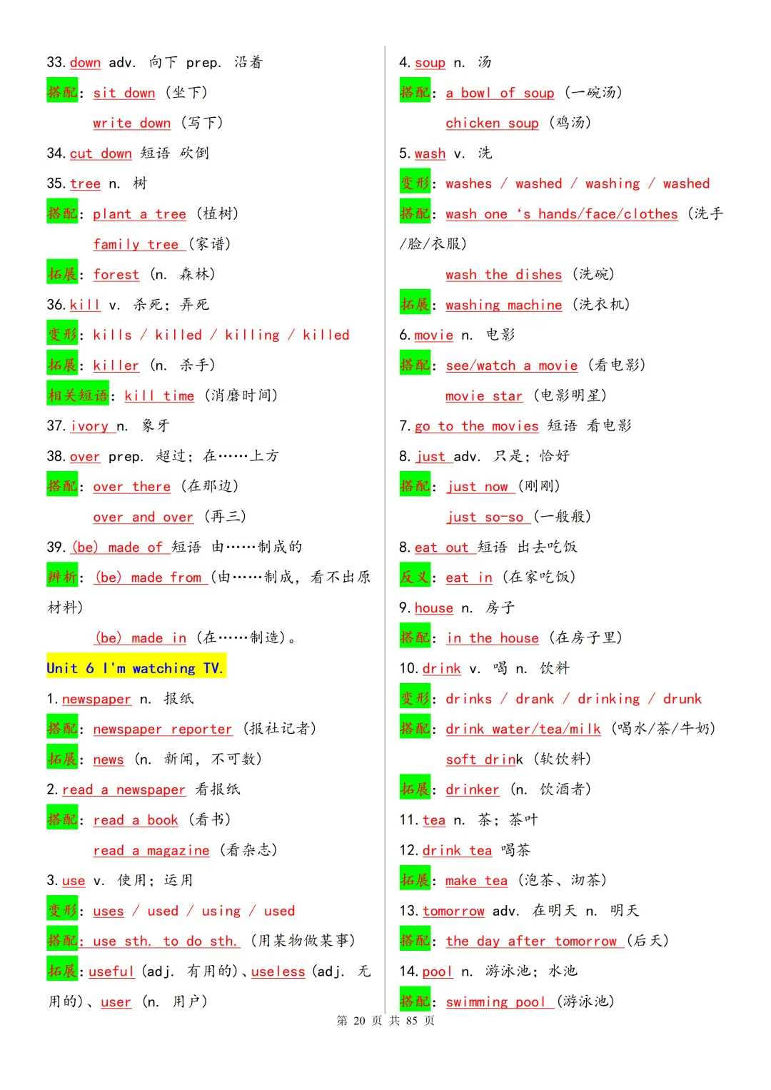 2026年中考英语七至九年级教材词汇梳理(人教版)(背诵版) 第21张