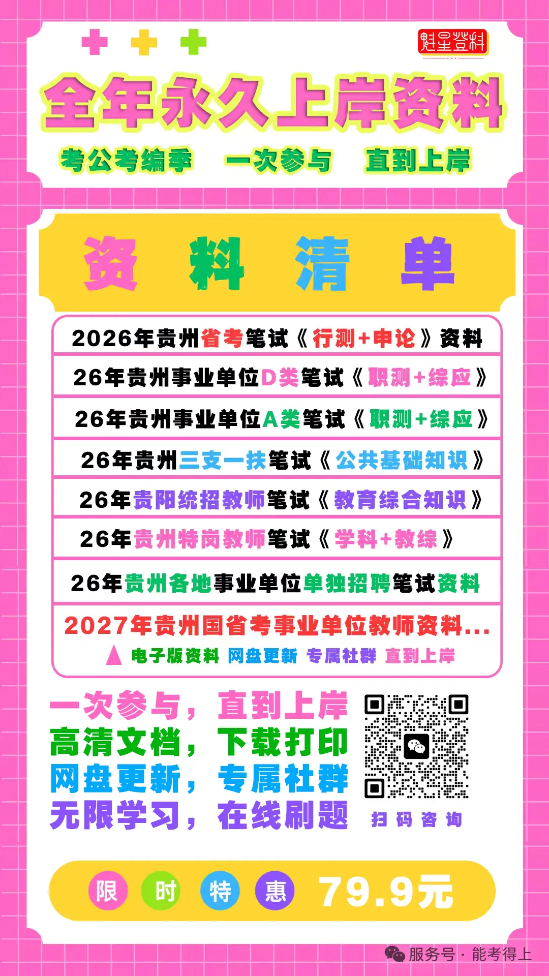 26贵州教师/省考/事业单位|历年真题+考点习题+模拟卷+在线刷题!/永久上岸资料! 第2张