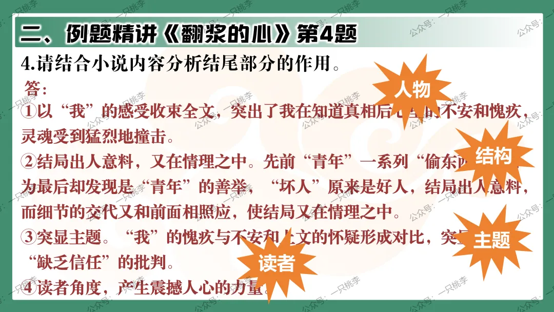 中考复习 | 中考语文小说阅读理解专题二:情节作用 第74张