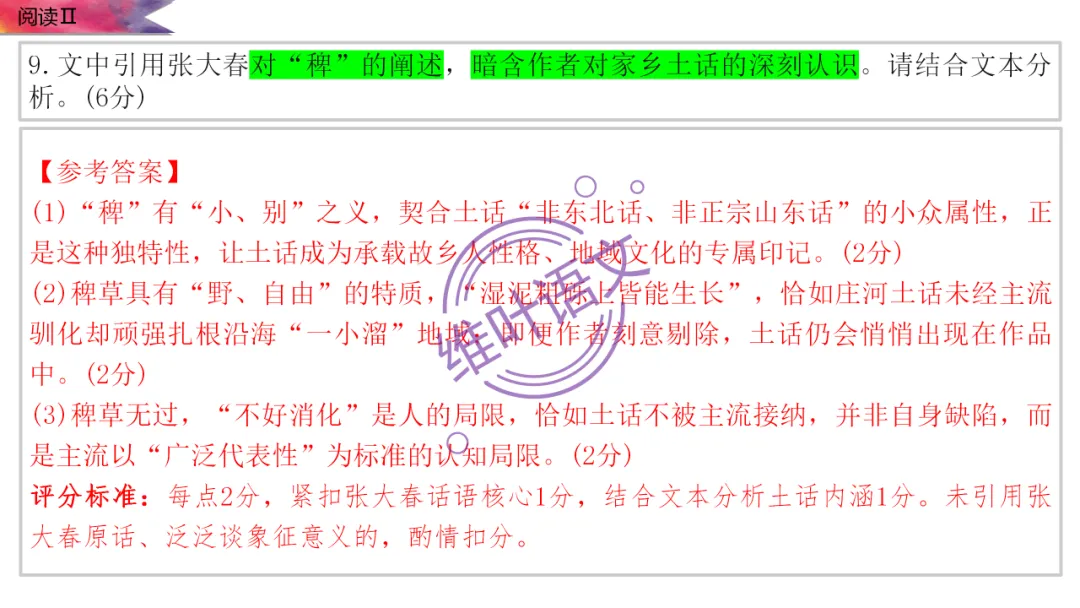模考讲评 | 2026 年深圳市高三年级第一次调研考试语文讲评,内附高分作文 第52张